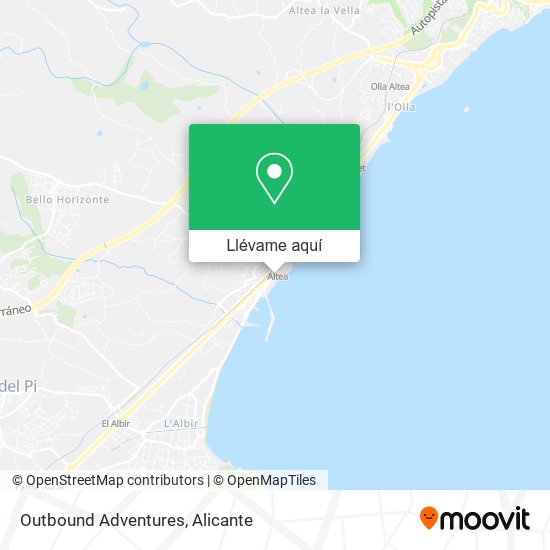 Mapa Outbound Adventures