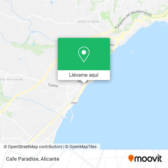 Mapa Cafe Paradise