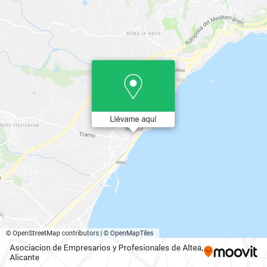 Mapa Asociacion de Empresarios y Profesionales de Altea