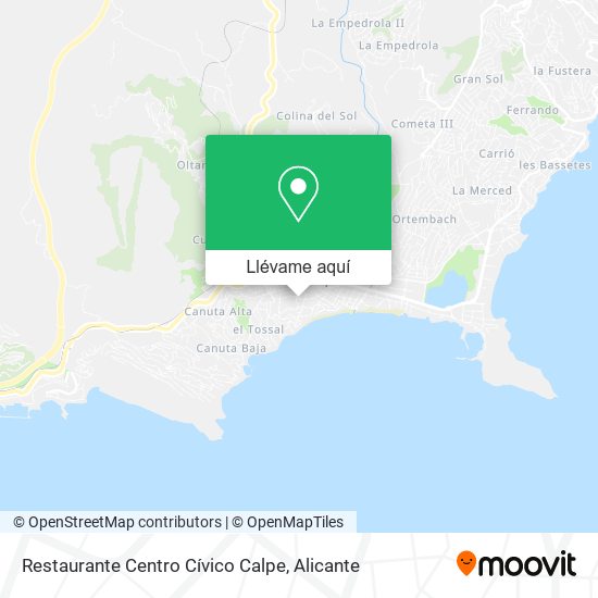 Mapa Restaurante Centro Cívico Calpe
