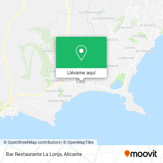 Mapa Bar Restaurante La Lonja