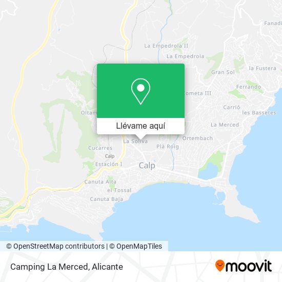 Mapa Camping La Merced