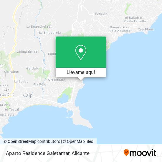 Mapa Aparto Residence Galetamar