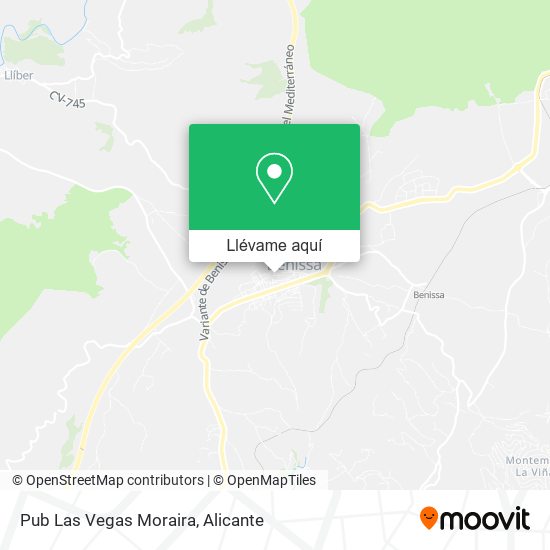 Mapa Pub Las Vegas Moraira