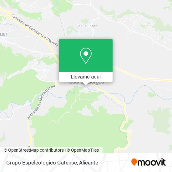 Mapa Grupo Espeleologico Gatense