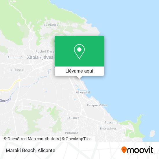 Mapa Maraki Beach