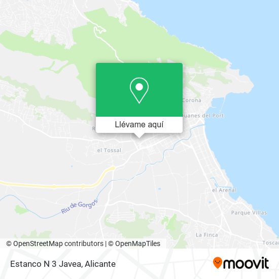 Mapa Estanco N 3 Javea