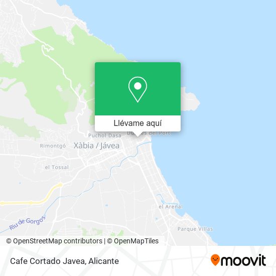 Mapa Cafe Cortado Javea