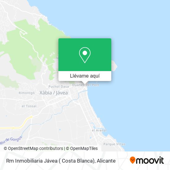 Mapa Rm Inmobiliaria Jávea ( Costa Blanca)