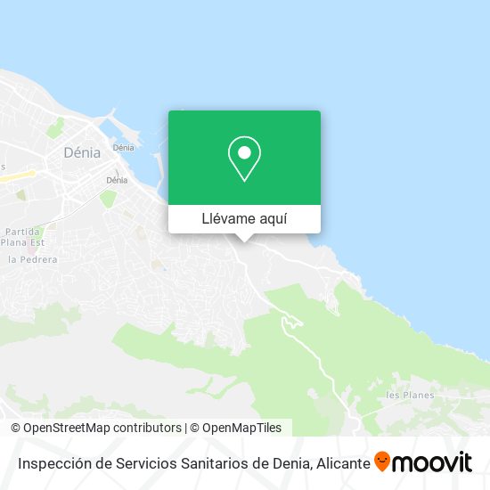 Mapa Inspección de Servicios Sanitarios de Denia