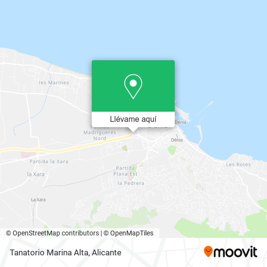 Mapa Tanatorio Marina Alta