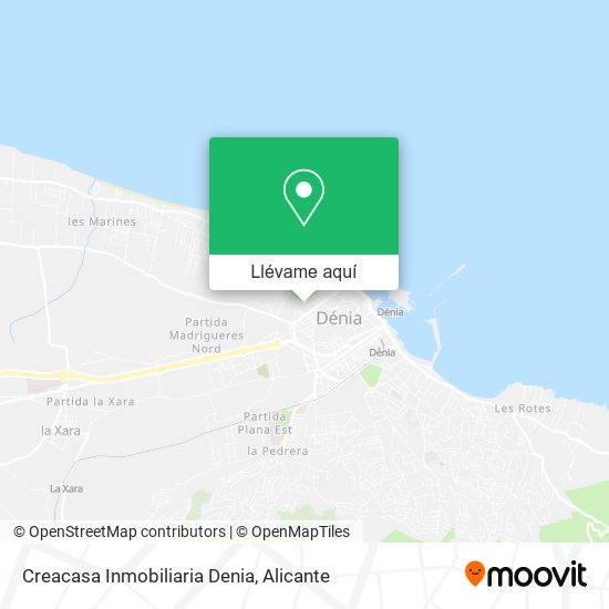 Mapa Creacasa Inmobiliaria Denia