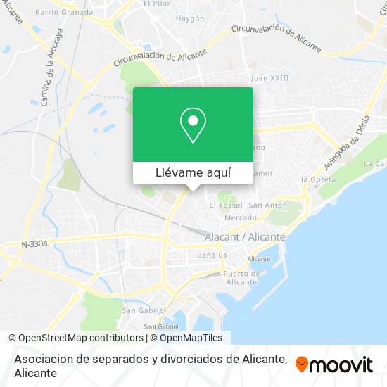 Mapa Asociacion de separados y divorciados de Alicante