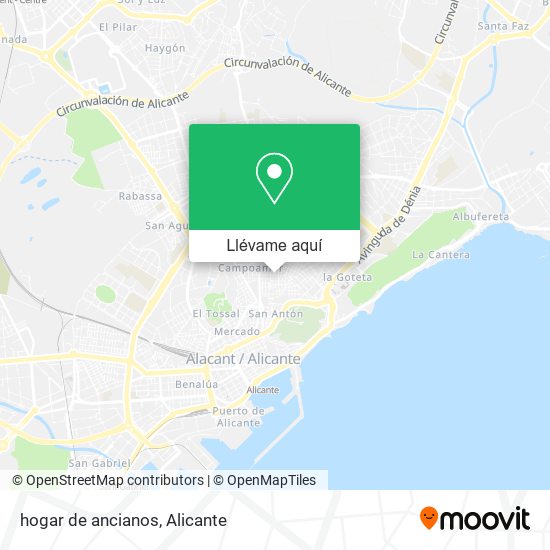 Mapa hogar de ancianos