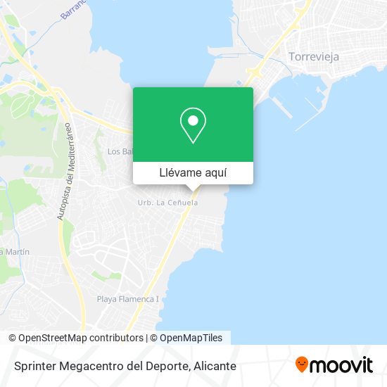 Mapa Sprinter Megacentro del Deporte