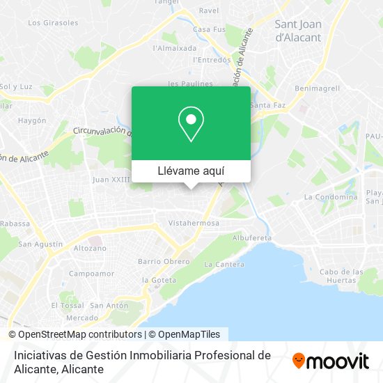 Mapa Iniciativas de Gestión Inmobiliaria Profesional de Alicante