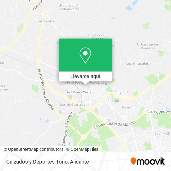 Mapa Calzados y Deportes Tono