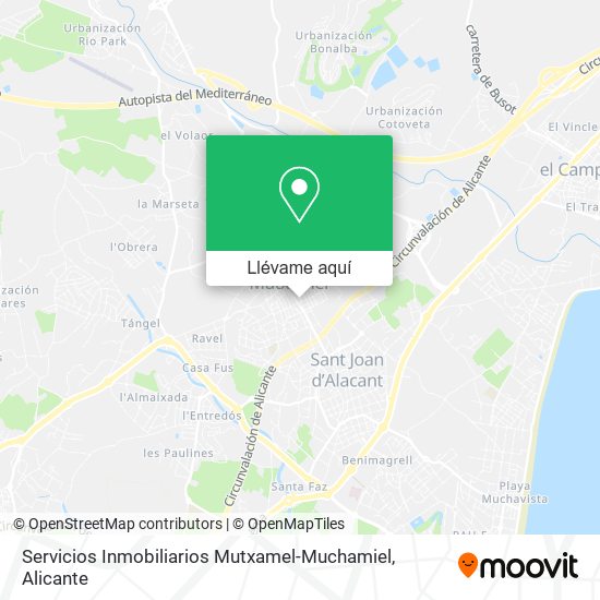 Mapa Servicios Inmobiliarios Mutxamel-Muchamiel