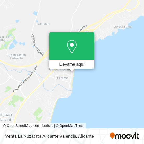 Mapa Venta La Nuzacrta Alicante Valencia