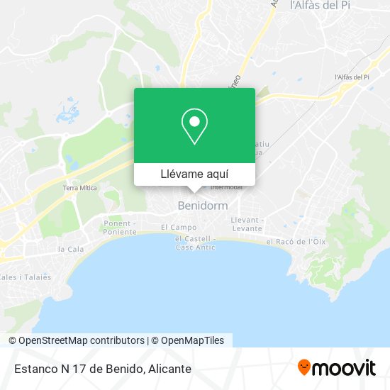 Mapa Estanco N 17 de Benido