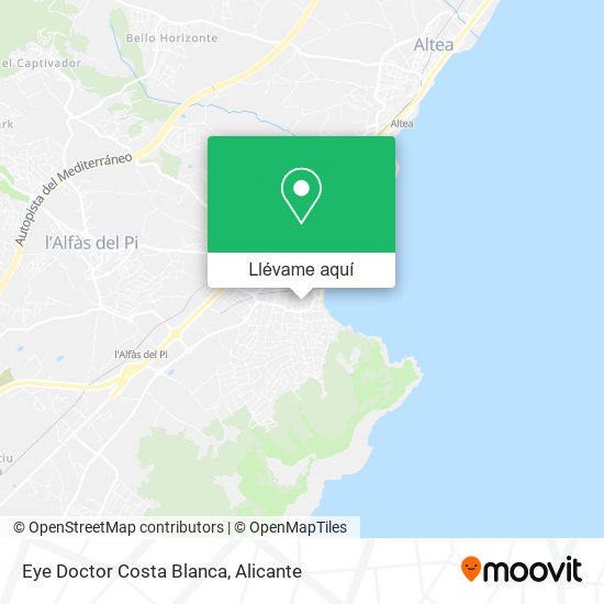 Mapa Eye Doctor Costa Blanca