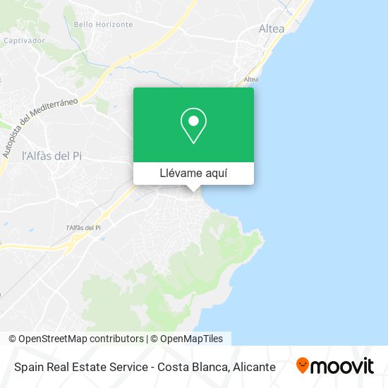 Mapa Spain Real Estate Service - Costa Blanca