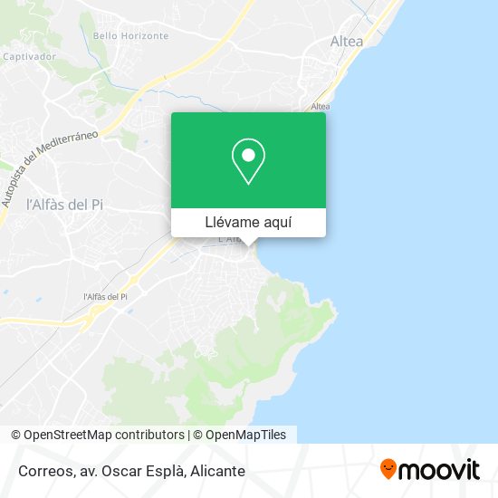 Mapa Correos, av. Oscar Esplà