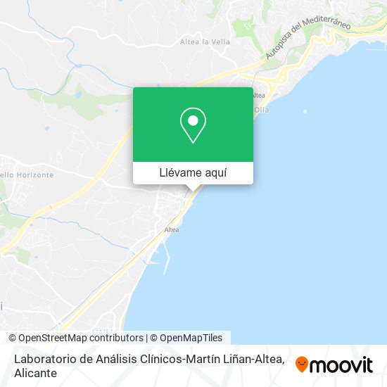 Mapa Laboratorio de Análisis Clínicos-Martín Liñan-Altea