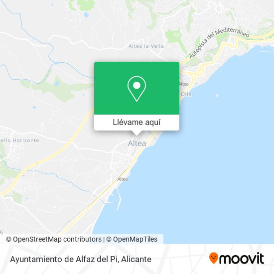 Mapa Ayuntamiento de Alfaz del Pi