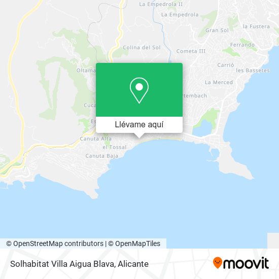 Mapa Solhabitat Villa Aigua Blava