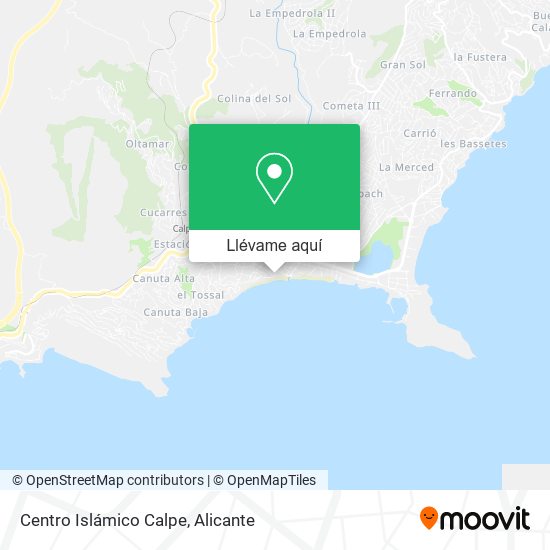 Mapa Centro Islámico Calpe