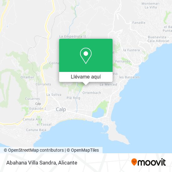 Mapa Abahana Villa Sandra