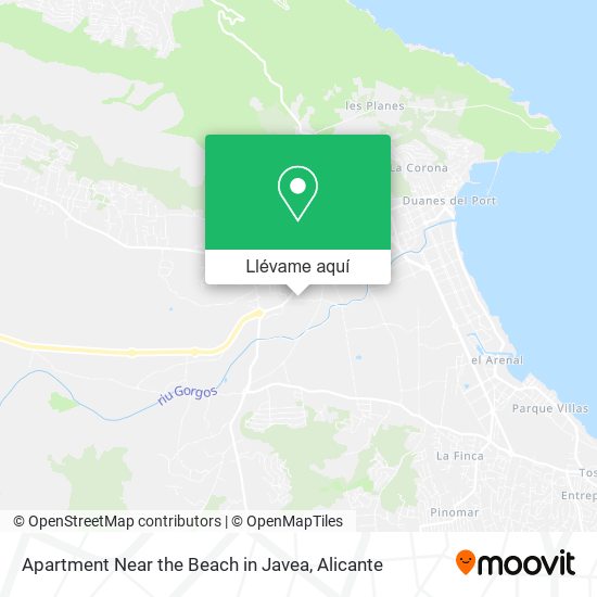 Mapa Apartment Near the Beach in Javea