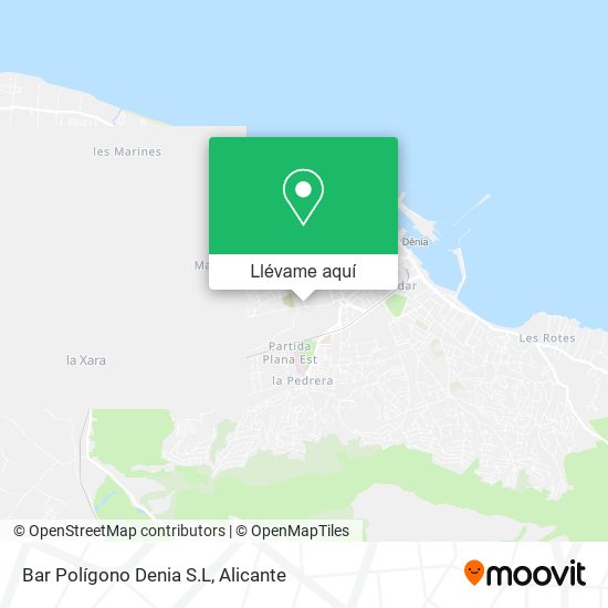 Mapa Bar Polígono Denia S.L