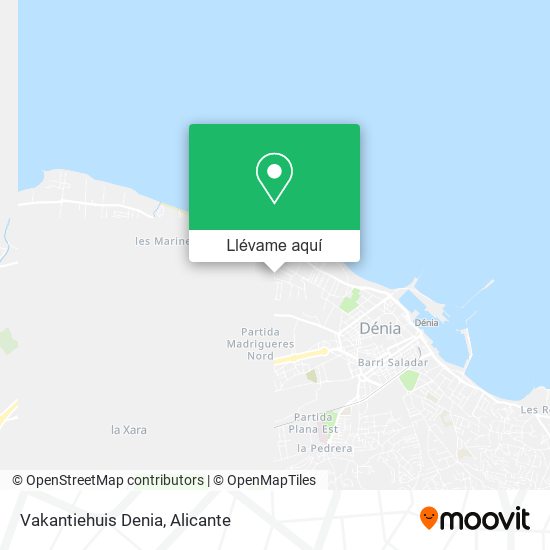 Mapa Vakantiehuis Denia