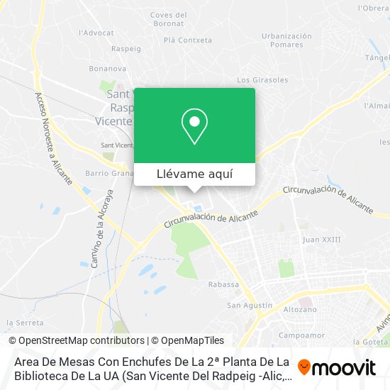 Mapa Area De Mesas Con Enchufes De La 2ª Planta De La Biblioteca De La UA