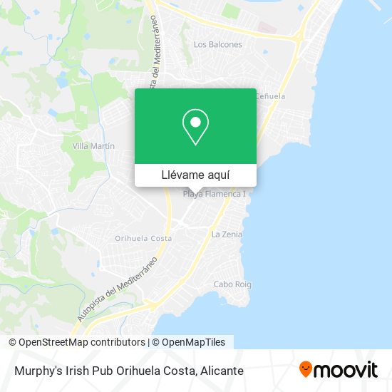 Mapa Murphy's Irish Pub Orihuela Costa