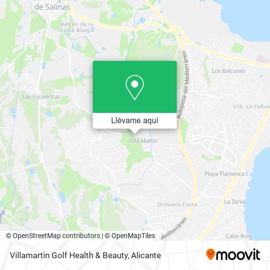 Mapa Villamartin Golf Health & Beauty