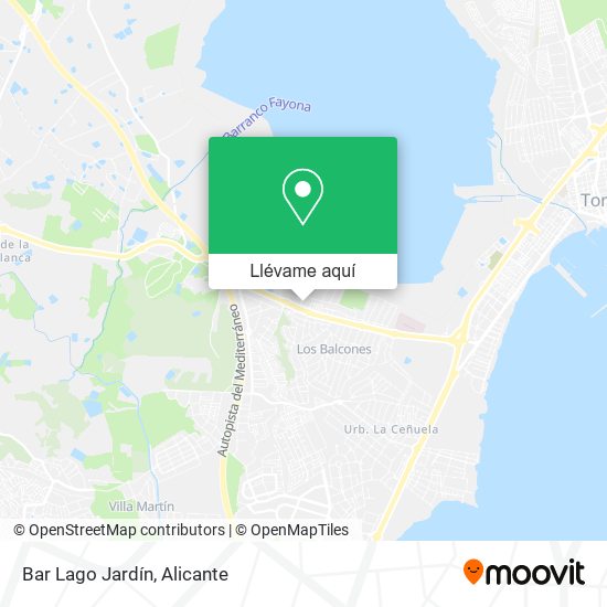 Mapa Bar Lago Jardín