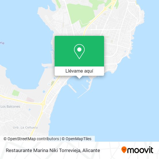 Mapa Restaurante Marina Niki Torrevieja