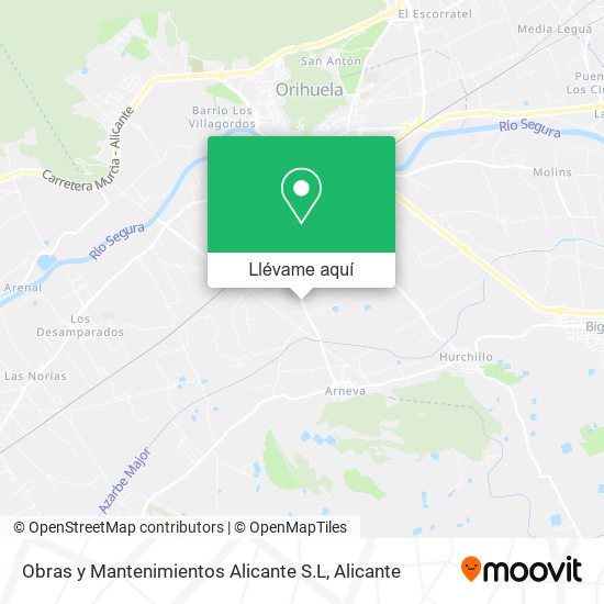 Mapa Obras y Mantenimientos Alicante S.L