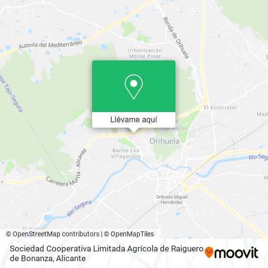 Mapa Sociedad Cooperativa Limitada Agrícola de Raiguero de Bonanza