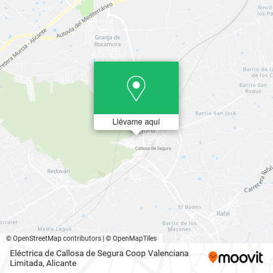 Mapa Eléctrica de Callosa de Segura Coop Valenciana Limitada