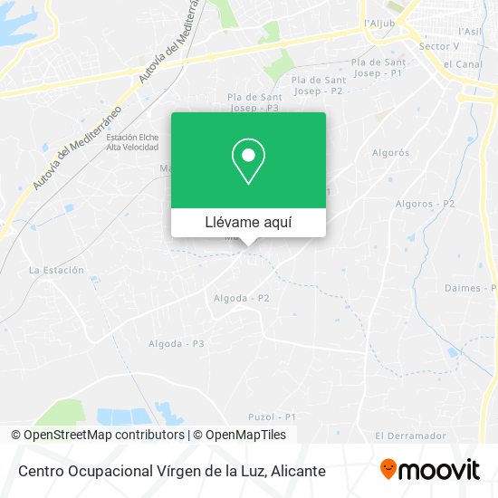 Mapa Centro Ocupacional Vírgen de la Luz