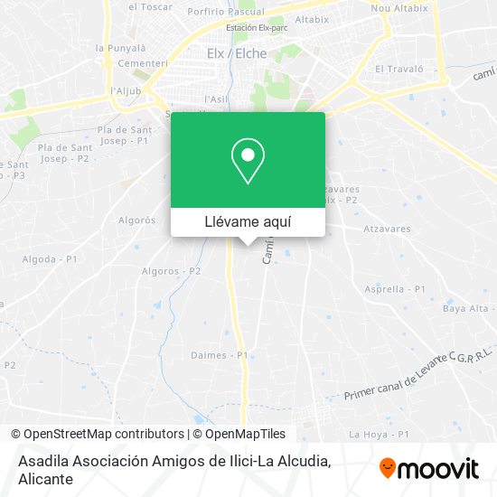 Mapa Asadila Asociación Amigos de Ilici-La Alcudia