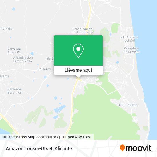 Mapa Amazon Locker-Utset
