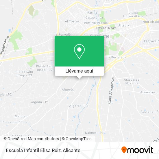 Mapa Escuela Infantil Elisa Ruiz