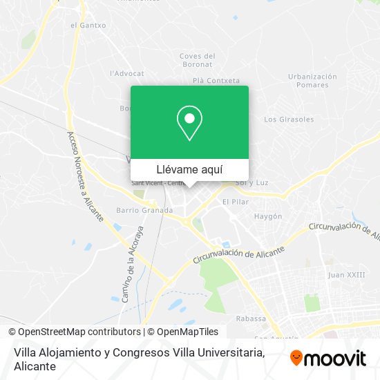 Mapa Villa Alojamiento y Congresos Villa Universitaria