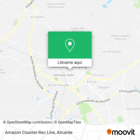 Mapa Amazon Counter-Rec Line