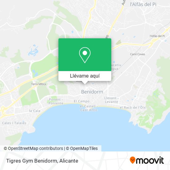 Mapa Tigres Gym Benidorm